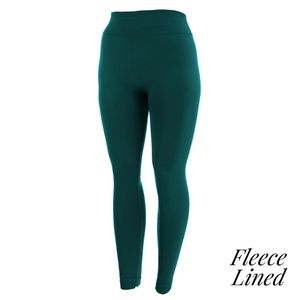 Teal Fleece Lined Leggings